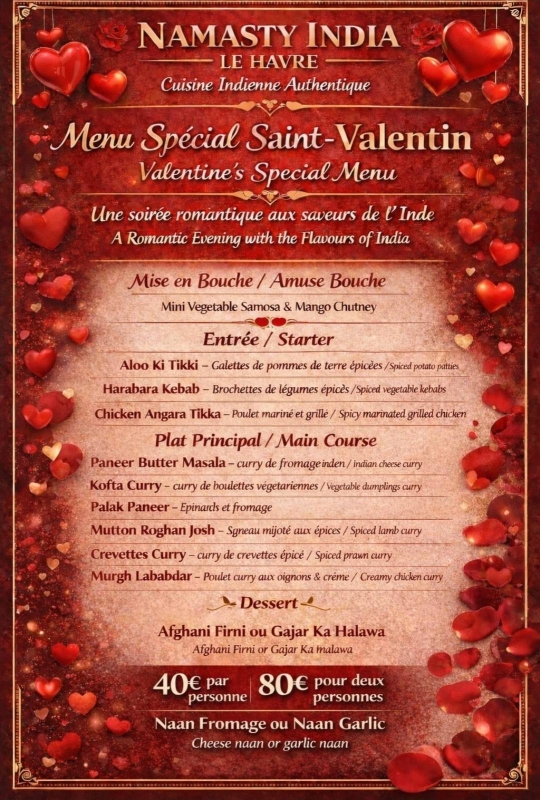 Namasty India - Restaurant Le Havre - meilleur restaurant LE HAVRE